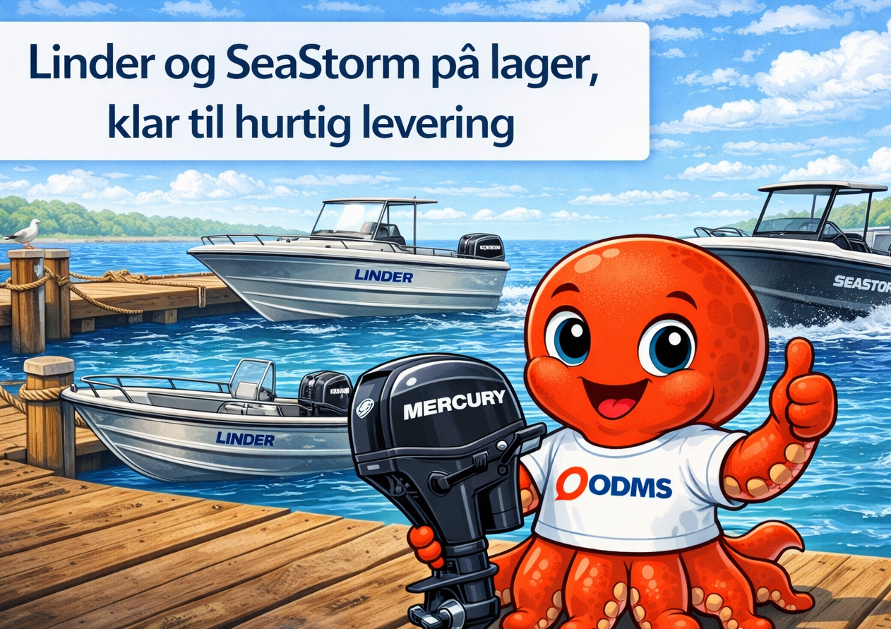Linder og SeaStorm på lager, klar til hurtig levering.